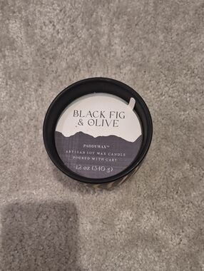 PaddyWax Black Fig & Olive Soy Candle - Black NEW